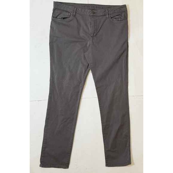 American Eagle 38x36‎ Tall Slim Straight Jeans Vintage Broken In Soft Gray - Picture 1 of 7